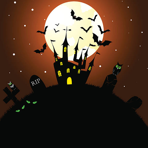 illustrations, cliparts, dessins animés et icônes de happy halloween carte - silhouette animal black domestic cat