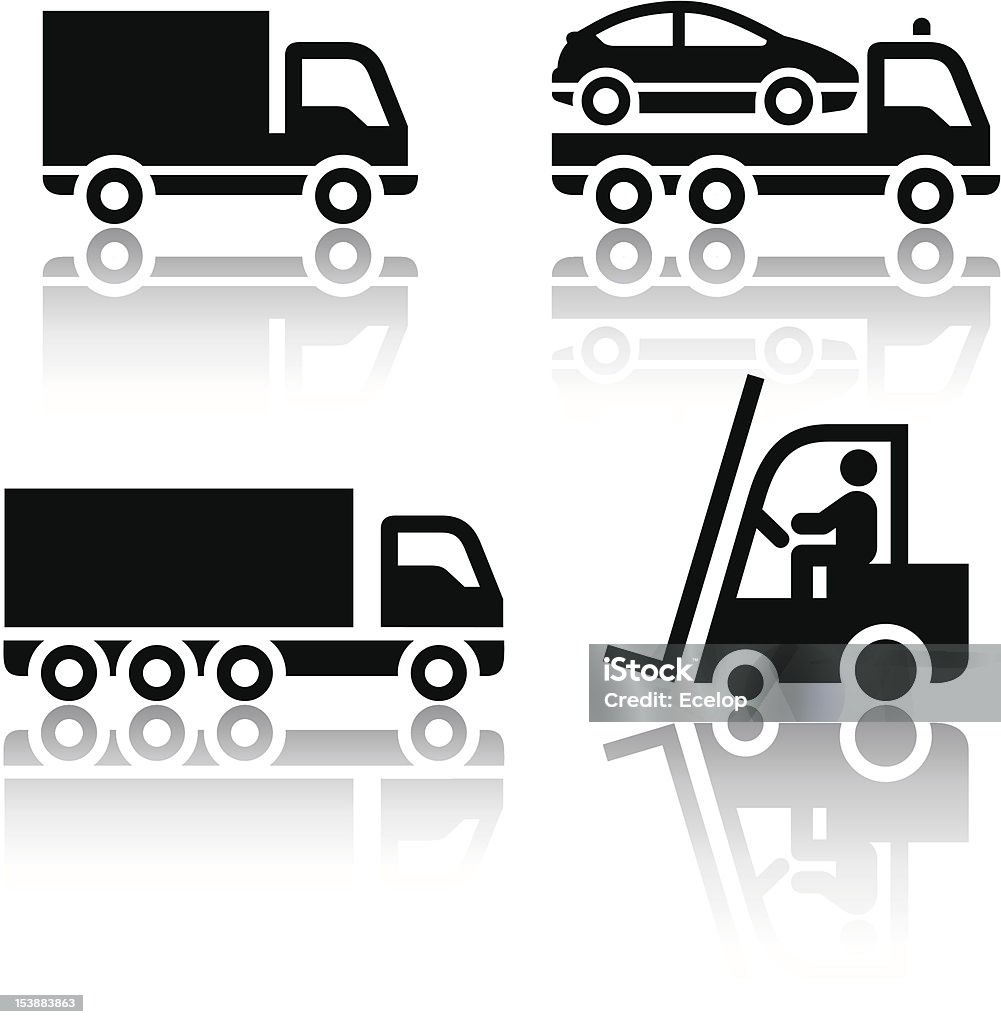 Set of transport icons - truck Badge stock vector