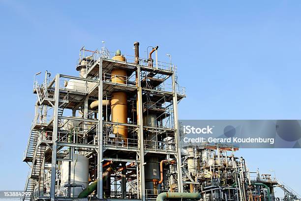 Manufacturing Industry Stock Photo - Download Image Now - Blue, Chemical Plant, Clear Sky