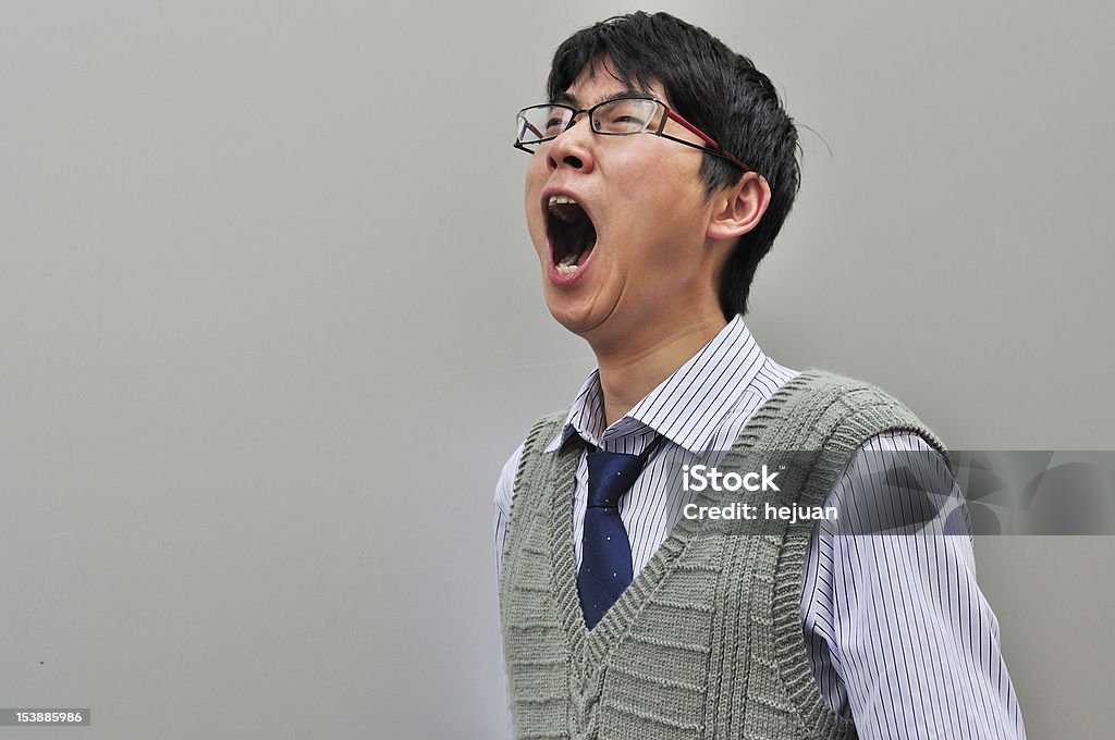 furious businessman is shouting . Copy space. 20-29 Years Stock Photo