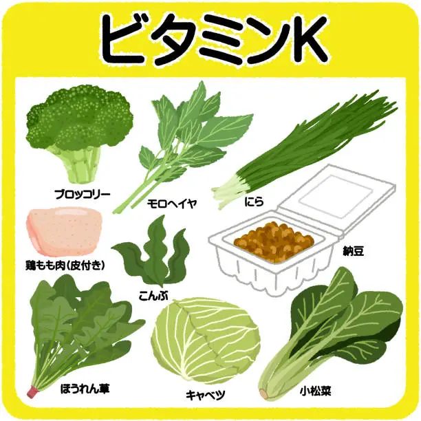 Vector illustration of Vitamin K