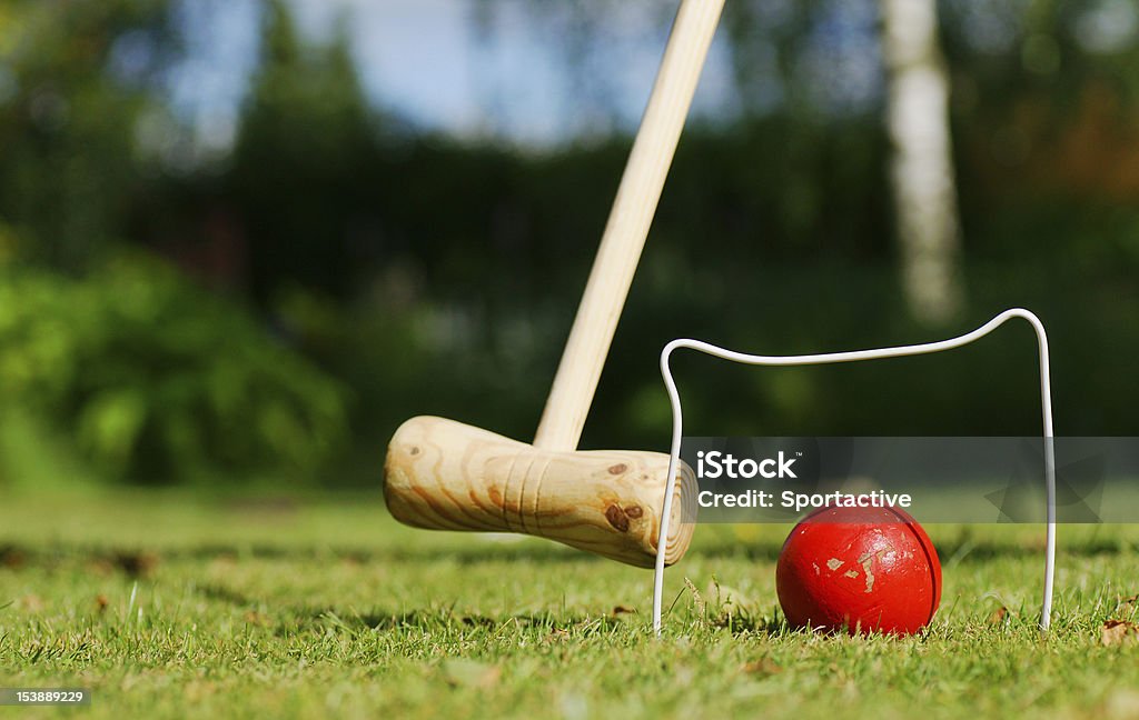 Croquet Croquet in the garden on a summer day Leisure Games Stock Photo