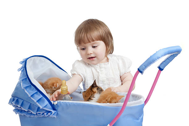istock funny child feeding attractive kitten from bottle 153891929