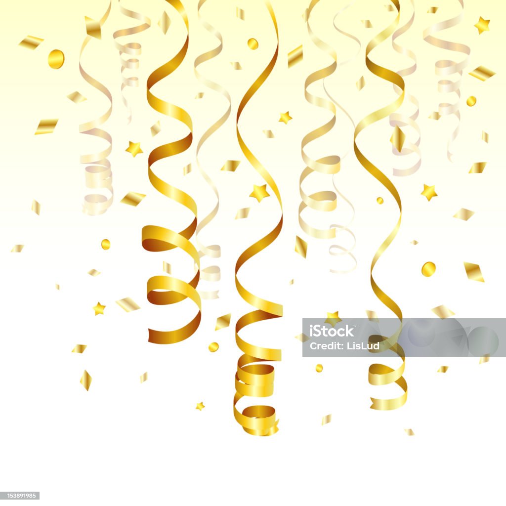 Gold Serpentyna - Grafika wektorowa royalty-free (Biały)