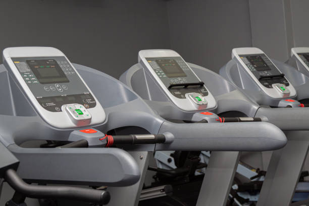 Treadmills stock photo