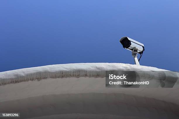 Überwachungskamera Auf Dem Dach Mit Clear Sky Stockfoto und mehr Bilder von Blau - Blau, Fotografie, Fotografische Themen