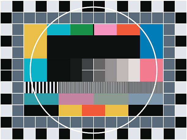 tv-übertragung test card - mesh screen metal wire mesh stock-grafiken, -clipart, -cartoons und -symbole