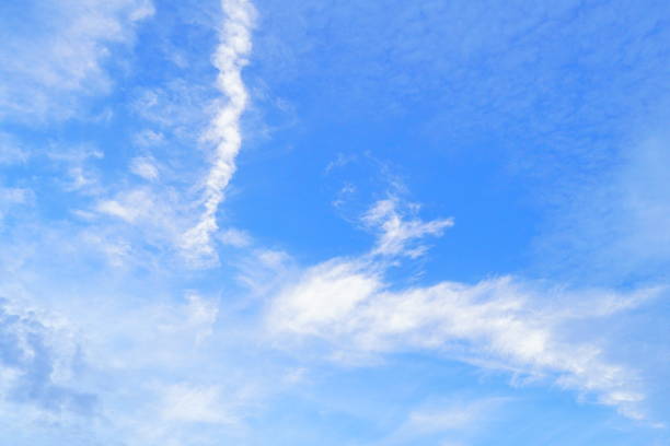 Blue sky white clouds and Beautiful puffy fluffy cumulus cloud, cloudscape background.