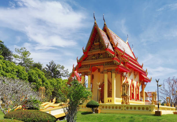 istock beautiful temple on blue sky background 1538997851