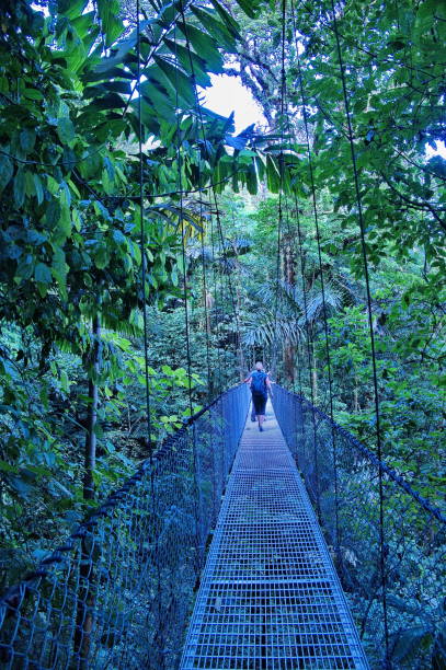 istock Crossing a hanging bridge 1539025181