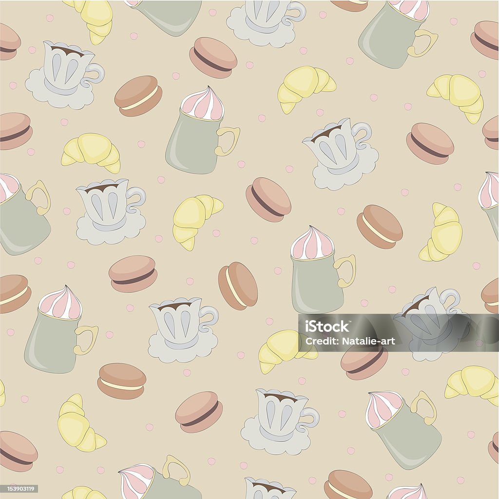 Seamless wallpaper Seamless wallpaper in vintage style. Breakfast Abstract stock vector