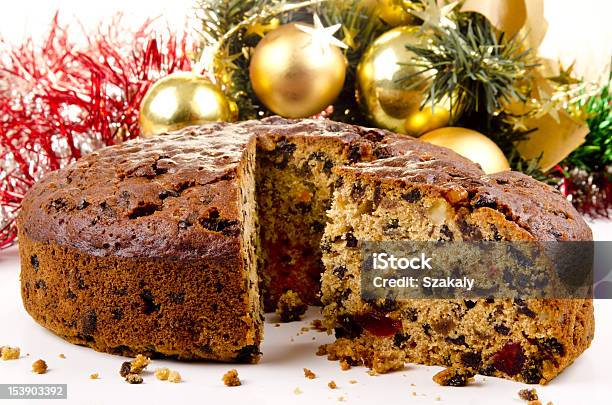 Freshly Baked Christmas Fruit Cake Stock Photo - Download Image Now - Baked, Cake, Christmas