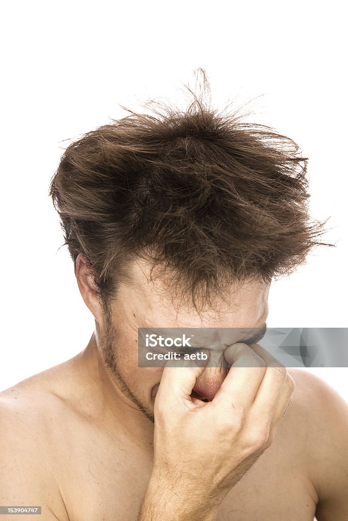 Heartache - isolate man crying 20-24 Years Stock Photo