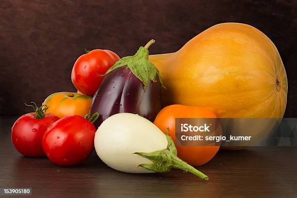 Vegetables On The Dark Background Stock Photo - Download Image Now - Agriculture, Autumn, Close-up