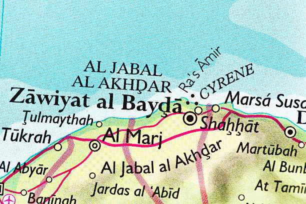 al bayda карта, ливия - mosque of al bayda стоковые фото и изображения
