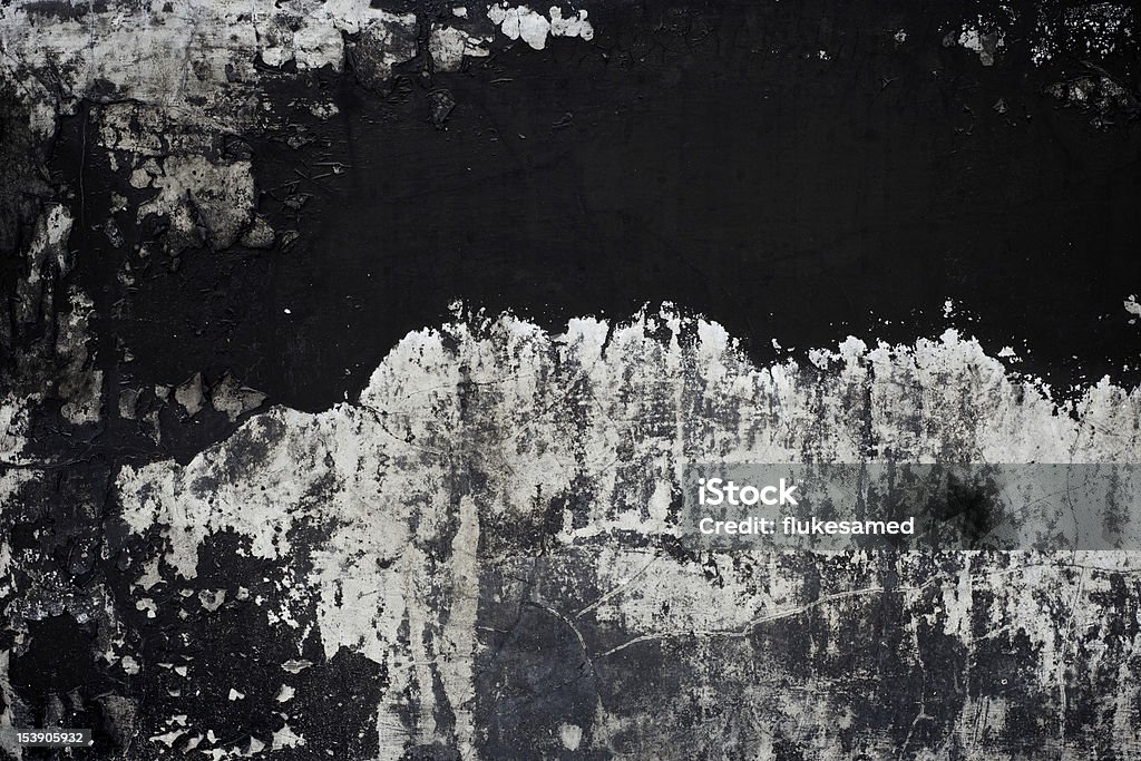 Vecchia vernice nera Parete di cemento trama di sfondo peeling - Foto stock royalty-free di Antico - Condizione