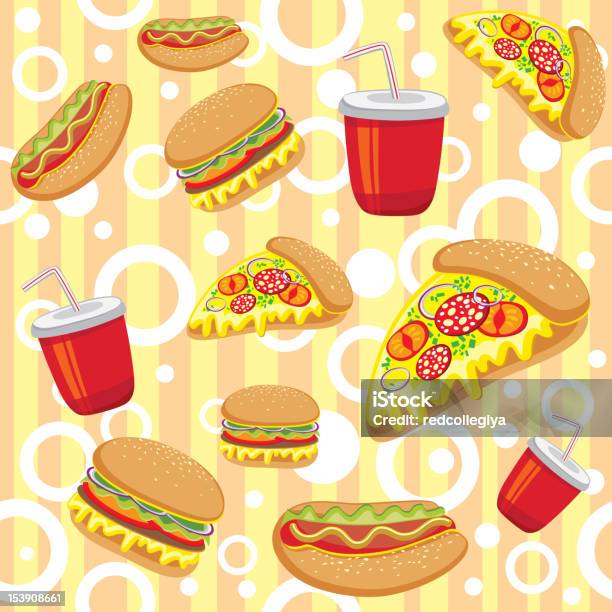 Fast Food Rasm Fast Food Stock Illustration - Download Image Now - Backgrounds, Bun ...