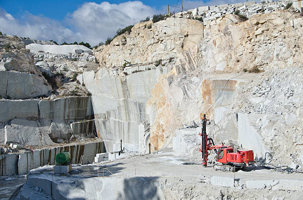 istock Panoramic view of a granite quarry on a sunny day 153909673