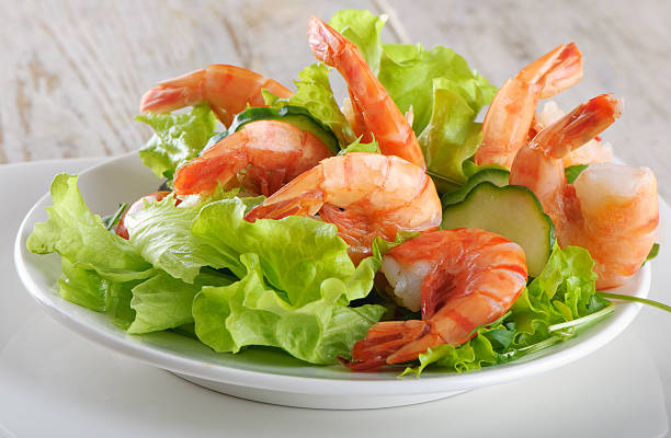 istock Green salad with shrimps 153911172