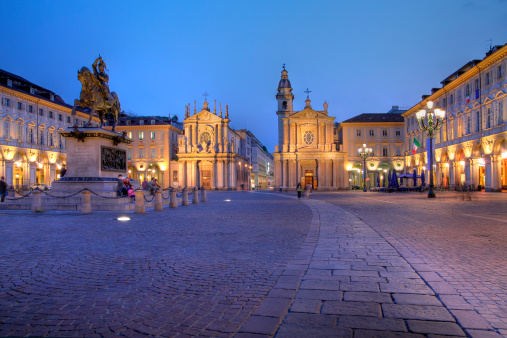 San Carlo Square in Turin/Torino, Italy