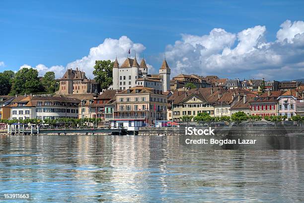 Nyon Switzerland Stock Photo - Download Image Now - Nyon, Lake, Lake Geneva