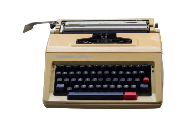 istock Old electric typewriter is thai language isolated on white background included clipping path. 1539133156