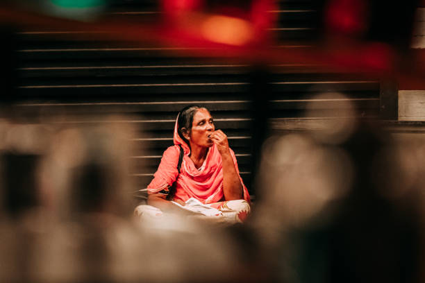 The beggar in Colombo, Sri Lanka, on December 23, 2022. (Photo by Lahiru kariyawasam  via Getty Images)