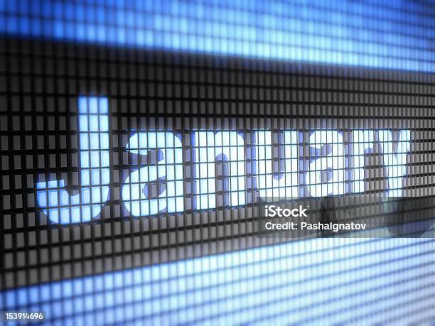 Januar Stockfoto und mehr Bilder von Beleuchtet - Beleuchtet, Blau, Computer