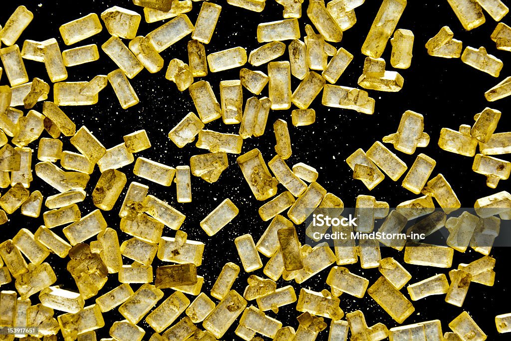 Golden Zucchero semolato Macro - Foto stock royalty-free di Affettuoso