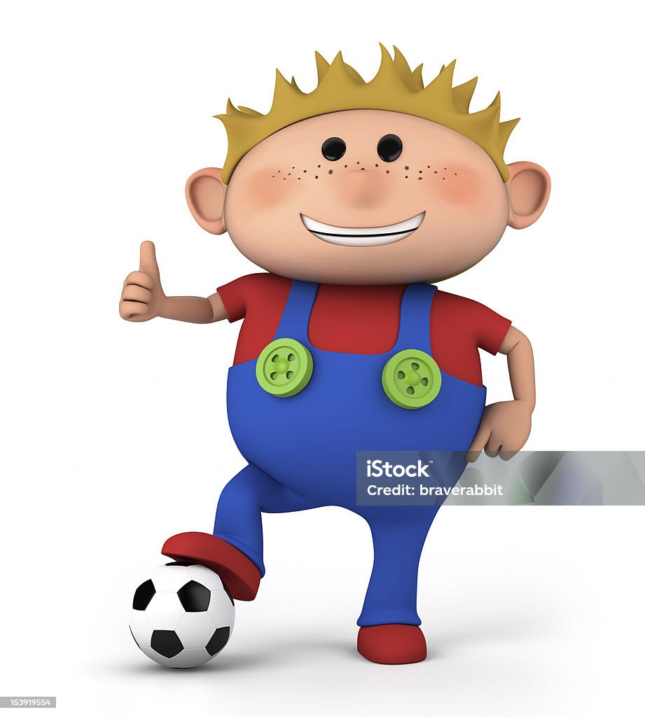 Menino com bola de futebol - Royalty-free Alegria Foto de stock