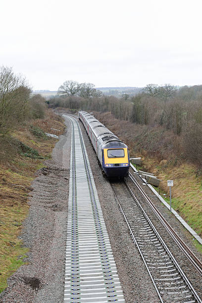 istock Train on a country railway 153919806