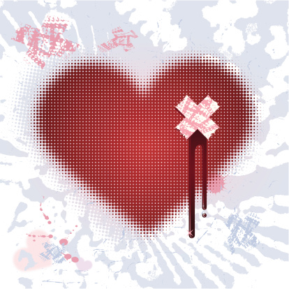A hip trendy bleeding heart design. SVG and JPG included in download.
