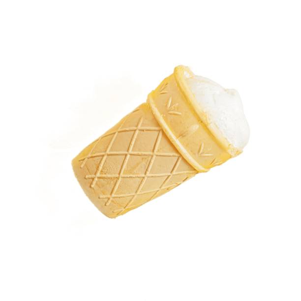 istock Vanilla ice-cream in a waffle cup isolated on white background 1539247312