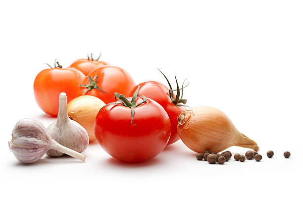 istock Tomatoes, onions, pepper and garlic 153934321