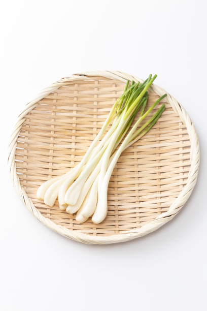 istock Japanese shallots on white background. 1539344753