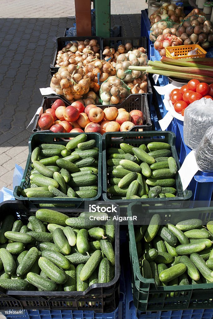 Gemüse auf dem Markt - Lizenzfrei Apfel Stock-Foto