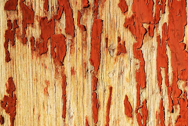 Wood and cracked paint background stock photo