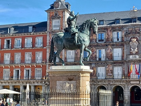 Equestrian statue of King Felipe III in the main square of Madrid⁹