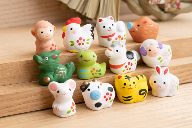 istock Twelve zodiac figurines. Japanese New Year. 1539414087