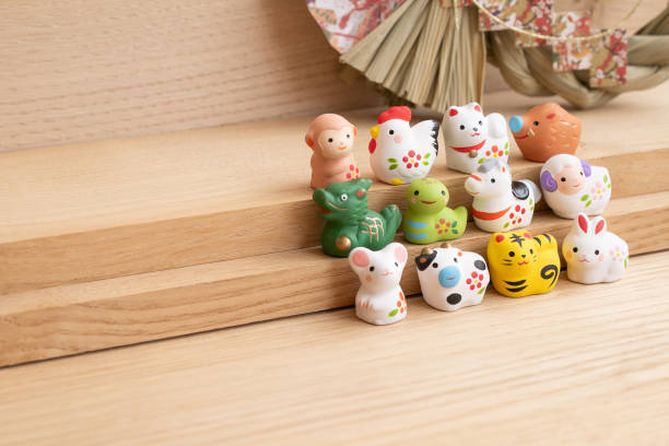 istock Twelve zodiac figurines. Japanese New Year. 1539414088