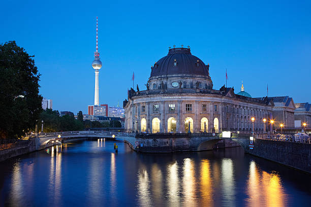 istock Berlin, Museum Island on Spree river view at night 153943557