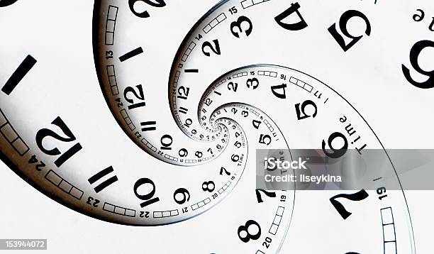 Digital Generated Twisted Clock Face Stock Photo - Download Image Now - Abstract, Clock, Close-up