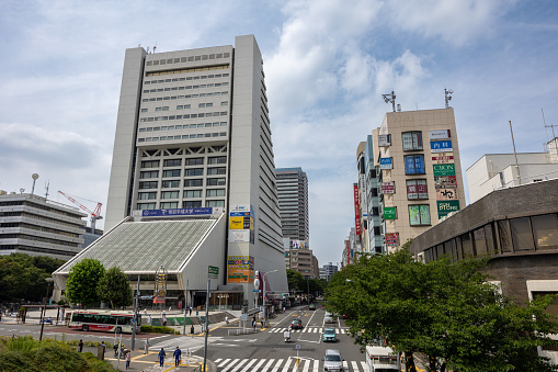 Tokyo, Japan - June 28, 2023 : Nakano Sunplaza in Tokyo, Japan. The building is to be demolished and replaced by a new complex including a hotel and a concert hall.