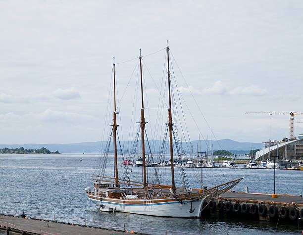 istock Old sailing ship in Oslo, Norway 153949897
