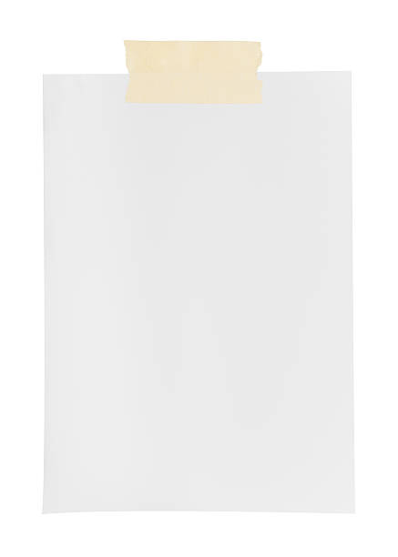 istock Blank paper with adhesive tape 153951563