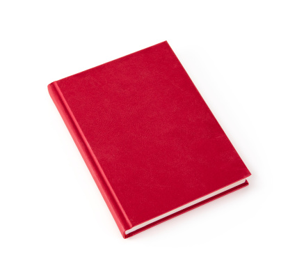 Blank hardcover book with copy space