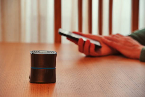 istock Bluetooth speaker in front of females' hands 1539536406