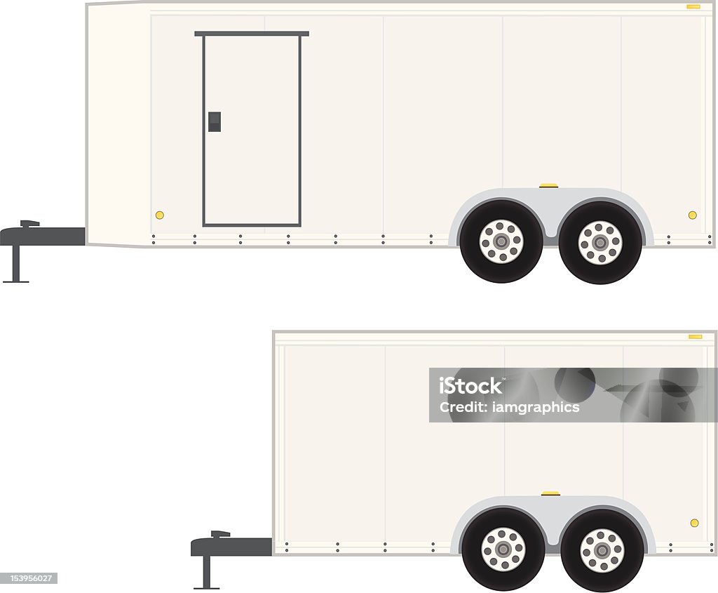 Job Trailer Two different versions of a "job trailer". Vehicle Trailer stock vector