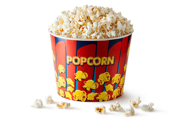 duże wiadro z popcornu - popcorn snack bowl corn zdjęcia i obrazy z banku zdjęć