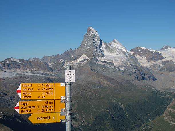 istock Signpost On The Oberrothorn 153957252